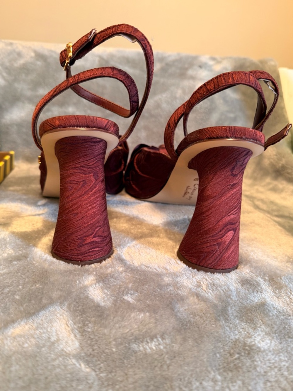 Circus by Sam Edelman Spiced Plum Bow Slingback Block Heels - Picture 6 of 10